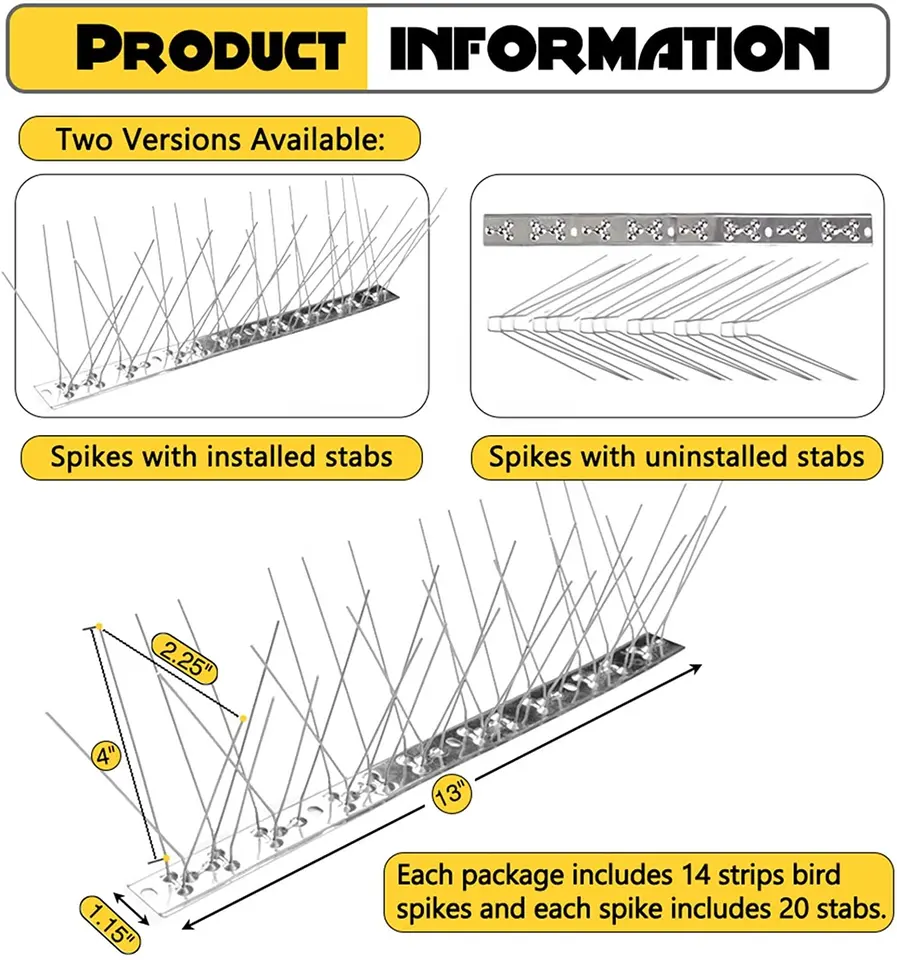 304 Stainless Steel Bird Spikes